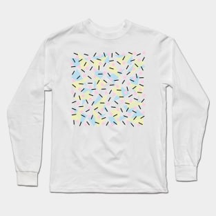 Confetti Memphis Party Pattern Long Sleeve T-Shirt